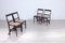 Wood and Vienna Straw Folding Chairs from Fratelli Zari, 1950s, Set of 4, Image 2