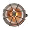 Lampe à Suspension Industrielle Vintage en Métal Gris et Verre Transparent 2
