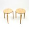 Birch Stools by Gustaf Axel Berg, 1940s, Set of 2 3