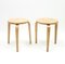 Birch Stools by Gustaf Axel Berg, 1940s, Set of 2 1