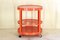 Vintage Orange Bar Trolley, 1970s 1