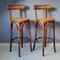 Bentwood and Rattan Barstools, 1970s, Set of 2 2