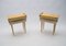 Mid-Century Modern Checkerboard Pattern Nightstands, 1950s, Set of 2 3