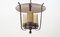 Mid-Century Pendant Lamp in Copper and Satinized Cylindrical Glass, 1950s 1