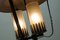 Lampe à Suspension Mid-Century en Cuivre et Verre Cylindrique Satiné, 1950s 10