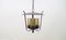 Lámpara colgante Mid-Century de cobre y vidrio cilíndrico satinado, años 50, Imagen 5