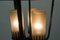 Lampe à Suspension Mid-Century en Cuivre et Verre Cylindrique Satiné, 1950s 14
