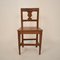 19th Century Italian Biedermeier Brown Elm and Walnut Wabi Sabi Side Chair, 1820s 2