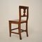 19th Century Italian Biedermeier Brown Elm and Walnut Wabi Sabi Side Chair, 1820s 4