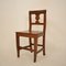 19th Century Italian Biedermeier Brown Elm and Walnut Wabi Sabi Side Chair, 1820s 1