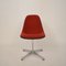 Mid-Century Padded Red Side or Pedestal Chair by Charles & Ray Eames for Vitra & Herman Miller, 1970s, Image 1