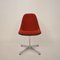 Sedia Mid-Century imbottita rossa con piedistallo di Charles & Ray Eames per Vitra & Herman Miller, anni '70, Immagine 1