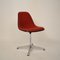 Sedia Mid-Century imbottita rossa con piedistallo di Charles & Ray Eames per Vitra & Herman Miller, anni '70, Immagine 3