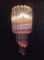 Vintage Murano Sconces with 32 Quadriedri Transparent and Pink Prism, 1978, Set of 2 6