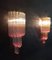 Vintage Murano Sconces with 32 Quadriedri Transparent and Pink Prism, 1978, Set of 2 9