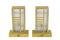 Oriental Wall Sconces in Glass and Gilt Brass, 1960s, Set of 2, Image 2