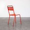 Vintage French Red Metal Cafe Dining Chairs from Tolix, 1950s, Set of 6 10