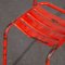 Vintage French Red Metal Cafe Dining Chairs from Tolix, 1950s, Set of 6, Image 14