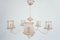 Pale Rose Massive Murano Glass 5-Arm Chandelier by Ercole Barovier, 1940s, Image 3