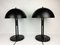 Large Black Lacquered Metal Table Lamps, 1980s, Set of 2 5