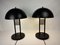 Large Black Lacquered Metal Table Lamps, 1980s, Set of 2 12