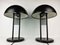 Large Black Lacquered Metal Table Lamps, 1980s, Set of 2 6