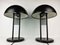 Large Black Lacquered Metal Table Lamps, 1980s, Set of 2, Image 6