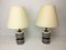 Large Black and White Ceramic Table Lamps, 1980s, Set of 2 7