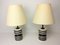 Large Black and White Ceramic Table Lamps, 1980s, Set of 2 8