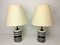 Large Black and White Ceramic Table Lamps, 1980s, Set of 2 9
