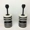 Large Black and White Ceramic Table Lamps, 1980s, Set of 2, Image 2
