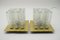 Structured Glass and Brass Flush Mounts from Limburg, 1960s, Set of 2, Image 7