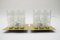 Deckenlampen aus strukturiertem Glas & Messing von Limburg, 1960er, 2er Set 5
