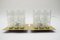 Structured Glass and Brass Flush Mounts from Limburg, 1960s, Set of 2 5