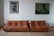 Peach Leather Togo 2-Seat & 3-Seat Sofa Set by Michel Ducaroy for Ligne Roset, 1970s, Set of 2 1