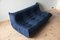 Blaues Togo 2-Sitzer & 3-Sitzer Sofa Set von Michel Ducaroy für Ligne Roset, 1970er, 2er Set 7
