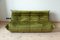 Green Olive Velvet Tissue Togo 2-Seat & 3-Seat Sofa Set by Michel Ducaroy for Ligne Roset, 1970s, Set of 2 9
