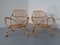 Grandes Chaises en Rotin & Bambou, Italie, 1960s, Set de 2 1