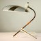 Lámpara de mesa vintage de latón con trípode, años 50, Imagen 4