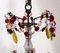 19th Century French Chandelier with Colored Glass and Bronze 2