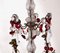 19th Century French Chandelier with Colored Glass and Bronze 3