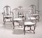 19th Century Swedish Rococo Style Richly Carved Chairs, Set of 6 2