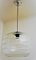Vintage School Glass Ceiling Lamp with Frosted Stripes, 1920s, Image 2