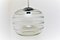 Vintage School Glass Ceiling Lamp with Frosted Stripes, 1920s, Image 3