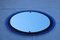 Cobalt Blue Oval Mirror by Luigi Fontana for Fontana Arte, 1940s 13
