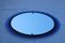 Miroir Oval Bleu Cobalt par Luigi Fontana pour Fontana Arte, 1940s 13