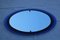 Miroir Oval Bleu Cobalt par Luigi Fontana pour Fontana Arte, 1940s 3