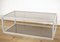 French Aluminum and Smoked Glass Coffee Table, 1980s 14