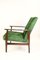 Vintage Green Velvet Lounge Chair, 1970s, Immagine 5