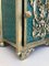 Antique Louis XVI Bronze Vitrine Nightstands with Green Glass Doors and Drawer, Set of 2, Image 9